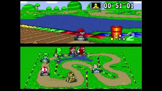 Super Mario Kart - (SNES) Gameplay