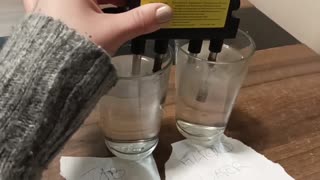 Electrolysis with Debi - Tap water and Tap water with filter from Allhamming Austria