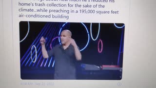 Woke pastor brags about climate change (Cognitive Dissonance) while preaching in HUGE AC Building