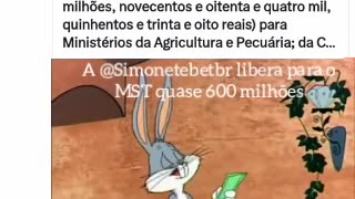 A @simonetebetbr dá para a facção do MST quase 600 milhões