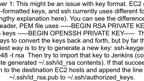 jenkins pipeline fail ERROR Failed to run sshadd says error loading key invalid format