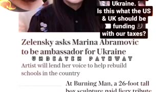 Zelensky appoints satanic artist Marina Abramovic Ambassador for Ukraine