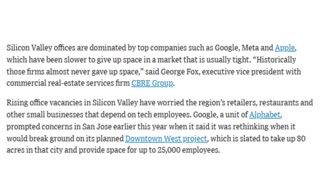 Silicon Valley is filling with vacant office space