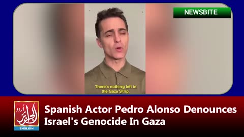 Spanish Actor Pedro Alonso Denounces Israel's Genocide In Gaza | Aljazairurdu