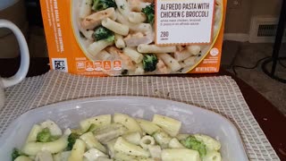 Eating Lean Cuisine Alfredo Pasta With Chicken & Broccoli, Dbn, MI, 4/4/24