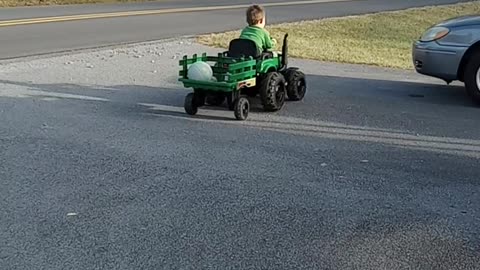 Jasper Tractor riding