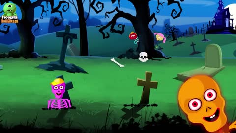 Learn Colors With Skeleton Bulbs | Halloween Finger Family Songs | Hoopla Halloween