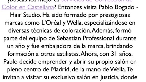 Consigue los mejores servicios de Corrección de Color en Castellana