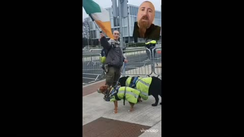 Garda thuggery against peaceful protesters at Ballyogan Co. Dublin (Michael Brazil) 23-05-24