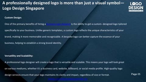A professionally designed logo is more than just a visual symbol — Logo Design Singapore