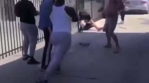 Mob of Racist Black American Men Attempt to Lynch Hispanic Couple in an Alley in L.A.