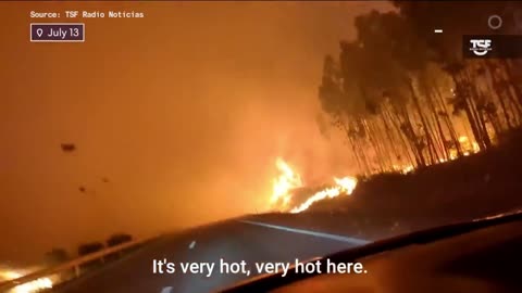 Reporter Almost Trapped by Wildfire in Portugal