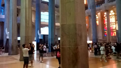 Inside Sagrada Familia in Barcelona