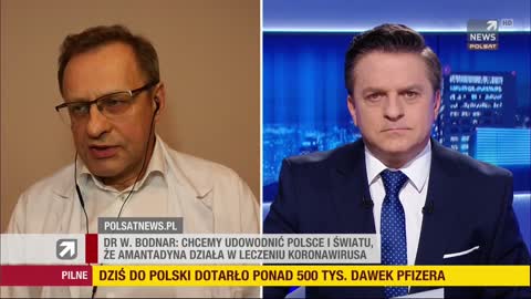 Amantadyna - Dr Włodzimierz Bodnar w programie Gość Wydarzeń (Polsat News 2021.03.28)