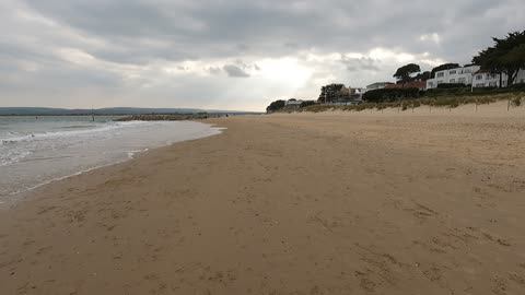 Ambient sounds and beautiful landscape of Bournemouth beach