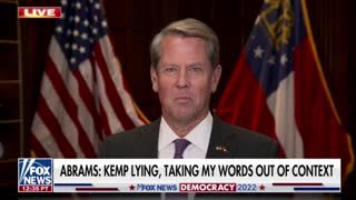 Georgia Gov. Brian Kemp responds to Stacey Abrams' claim that he lied about her stance on defunding the police