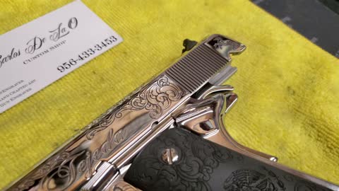 Engraved Colt 38 Super GunEngraver