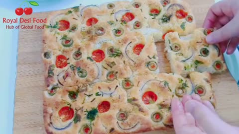 How to make Italian Focaccia Bread by royal desi food| Easy Focaccia Bread Recipe at home