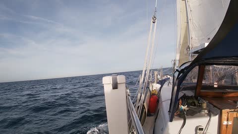 SV Trilogy sailing along