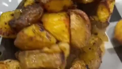 Potatoes Fried meat