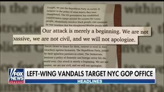 Vandals Smash Windows, Spray Paint Doors of NYC GOP Office