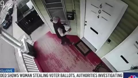 Massachusetts home security camera catches a woman stealing ballots from mail