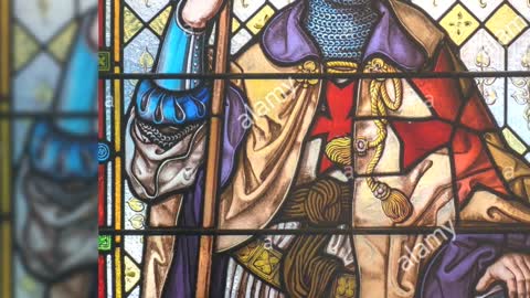 Stain Glass windows depicting Knights Templar