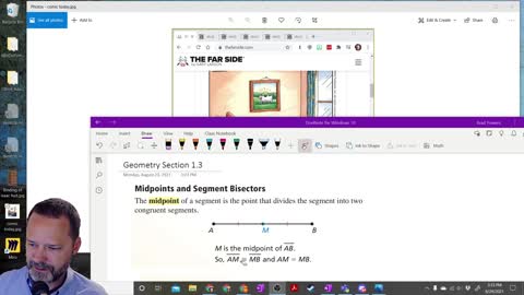 Geometry Section 1-3 - Definitions of Midpoint and Segment Bisector