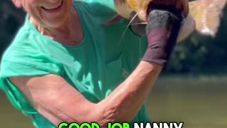 My 78 Year Old Grandma Gets Bit!