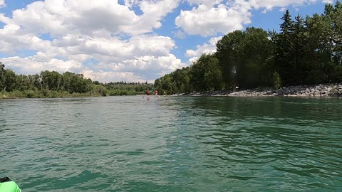 Bow River Floating Near The Peace Bridge