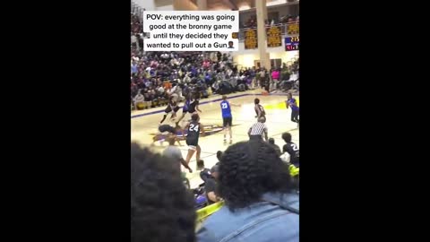 Bronny James RUNS OFF COURT After G*N FIGHT During Basketball Game