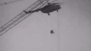 Helicopter Crashing Over the Core of the Chernobyl Reactor in October, 1986