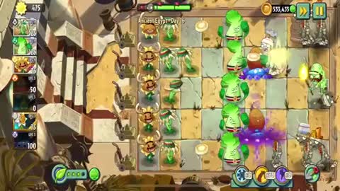 Plants vs Zombies 2 Ancient Egypt - Day 16