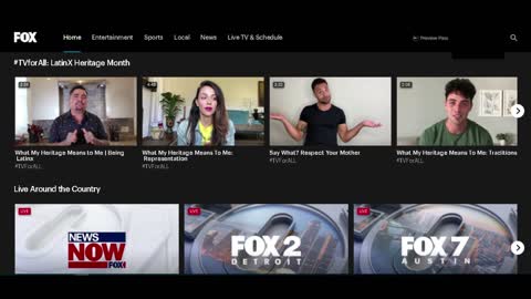 FOX NOW -Preview of content & UI