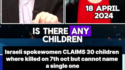 Israeli spokeswoman claims 30 children were killed But cannot name a single one #gaza #piersmorgan