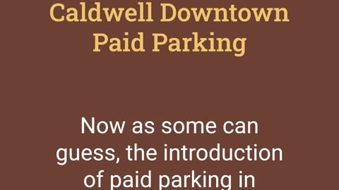 Caldwell to Introduce Paid Parking in Downtown Area