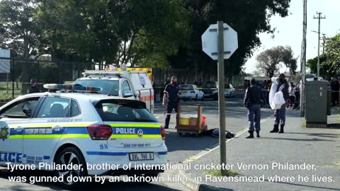 Murder scene of Tyrone Philander, brother of international cricketer Vernon Philander.