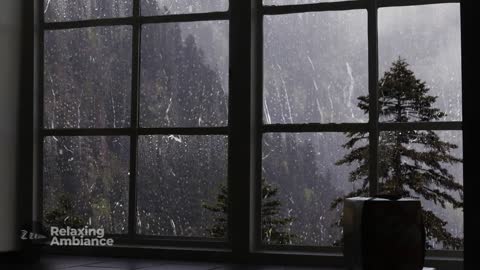 Rain On Window with Thunder SoundsㅣHeavy Rain for Sleep, Study and Relaxation