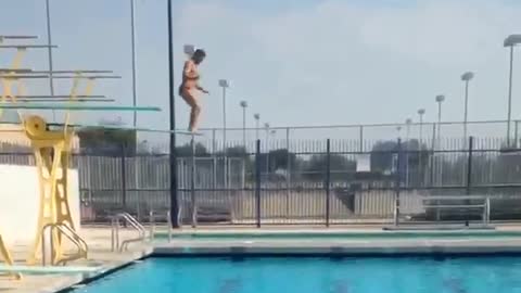 Guy Wants To Impress With His High Dive, Flunks The Landing
