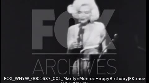 May 19, 1962~Marilyn Monroe Sings Happy Birthday To President Kennedy