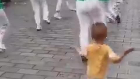 Little boy dancing