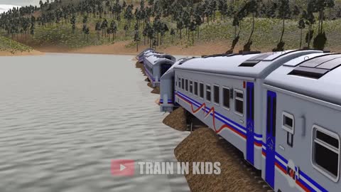 Kereta Api Berjalan Di Atas Air | A Train Running On Water