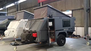 Brand new njstar rv Australian standard reverse design German gray luxury off road camping trailer