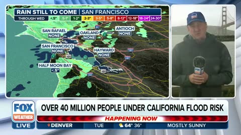 Over 40 Million People Under California Flood Risk From Atmospheric River Storm