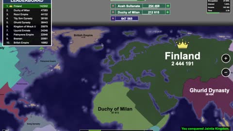 Timelapse: Taking Over World as Finland