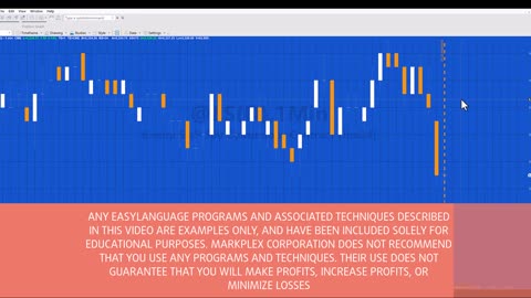 QuickTip 94 | Drawing a vertical line on the last bar of the chart