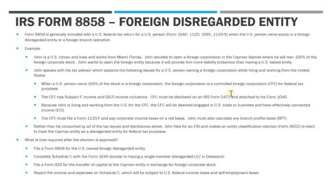 How to Fill Out IRS Form 8858 - Foreign Disregarded Entity