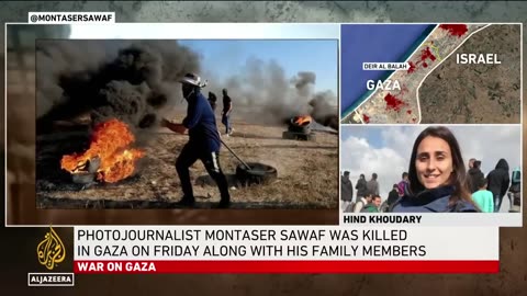 Photojournalist Montaser Sawaf was killed in Gaza on Friday along with his family members