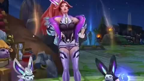 Hero League Bunny is dancing