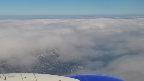 Descent and landing into Miami, Florida